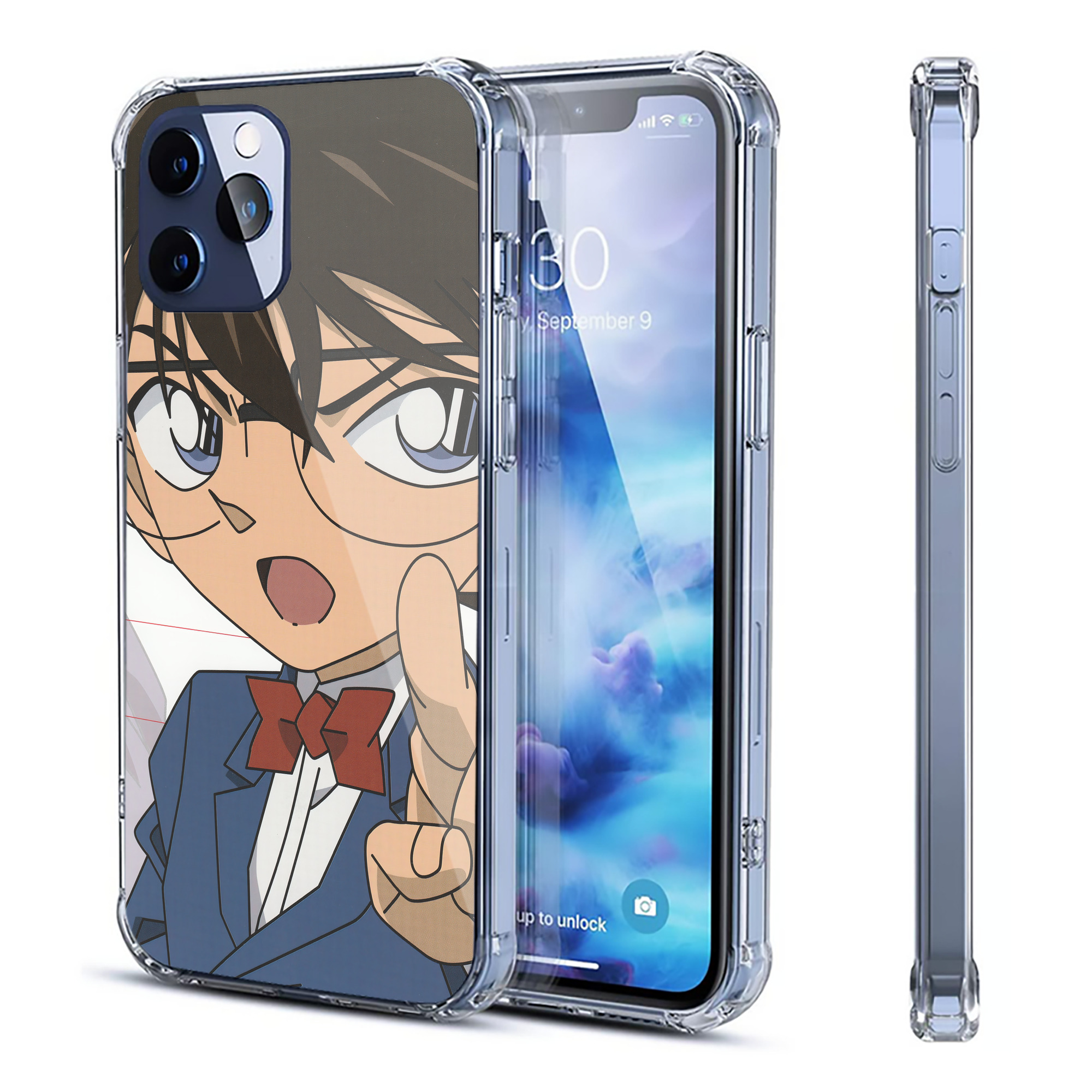 （画像用） 名探偵コナン Detective Conan 【iPhone 12シリーズ対応】透明スマホケース（クリアソフトケース）